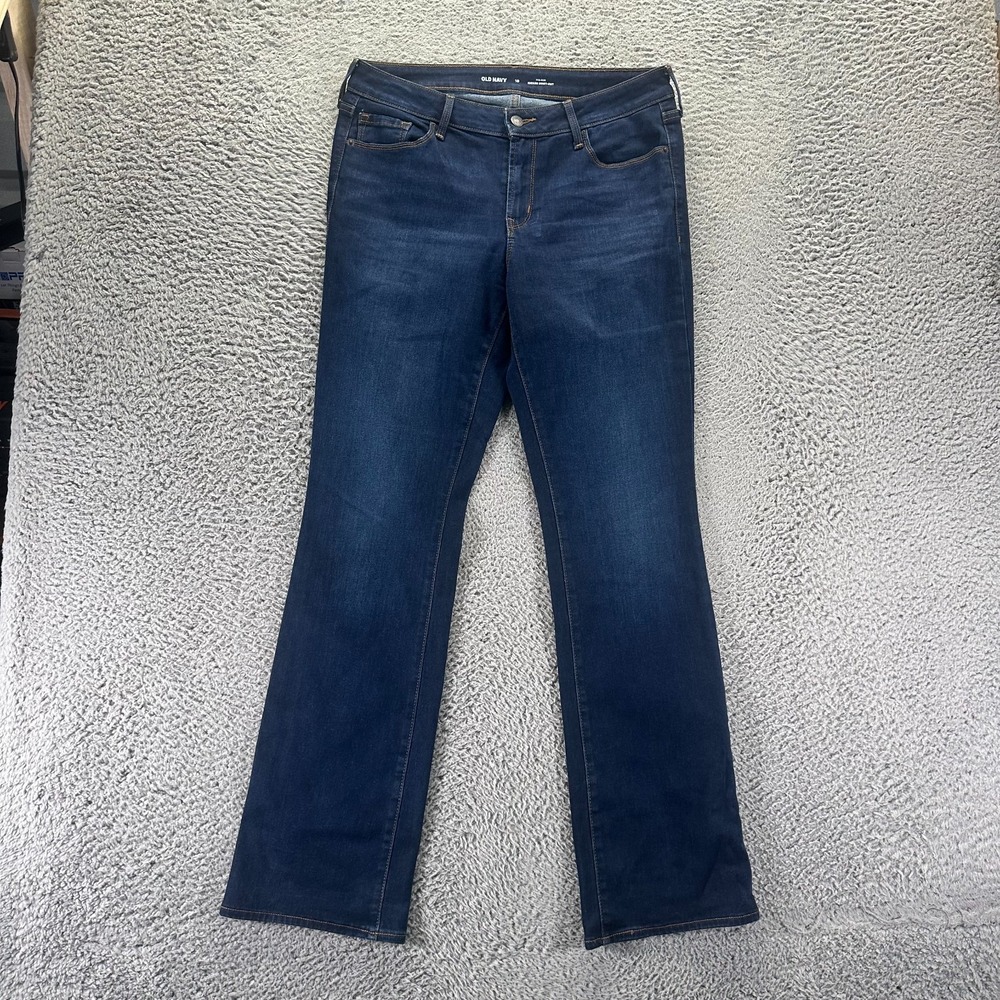 Old Navy Kicker Jeans Women's 10 Blue Cotton Denim Bootcut Leg Faded Stretch
